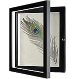 Black and White Shadow Box | 1.4' net recess, 10x12 ext. size, fits 8x10 photos | Front opening...