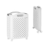 7 Life 洗濯かご 折りたたみ ランドリーバスケット ランドリーボックス 洗濯かご 大容量 洗濯 カゴ 洗濯 籠 洗濯ものかご 洗濯カゴ スリム 洗濯物入れ (ホワイト, S)