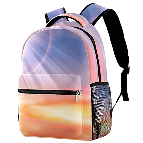 Sac à dos décontracté femme grande capacité à motif pissenlit multicolore
