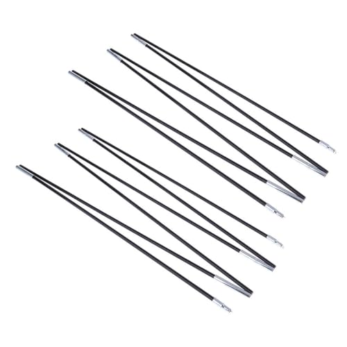 Happy Travel Horizontal Bike Tent Pole Replacement Kits Replacement Tent Poles,Flexible Tent Poles Tent Pole Kit Fibreglass Rod,Tent Poles Replacement for Camping Hiking 1Set 4 Sections, Black