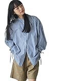 [コーエン] ELSコットン袖リボンバンドカラーシャツ 76106450214 7950 NAVY(79) M