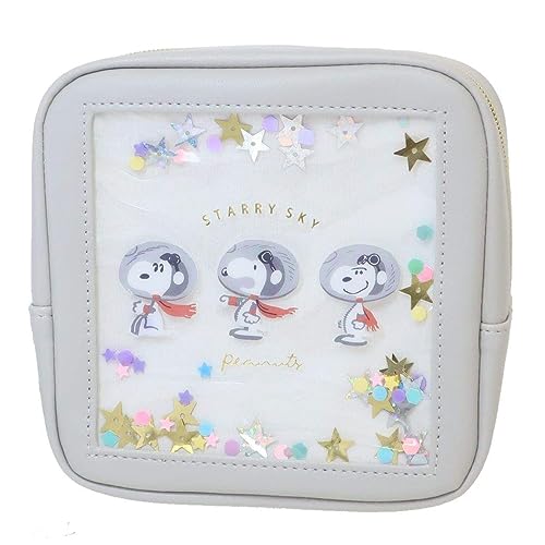 �}�����N���t�g SNOOPY �A�X�g���X�p���R�[�� �{�b�N�X�|�[�` �O���[ W14×H14×D6cm SPCQ-288