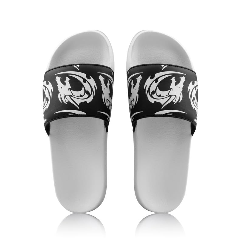 Image of ARVAN Mens Abstract Print EVA Sliders | Lightweight Slip-On Slippers with Cushioned Sole | Casual Open-Toe Slides