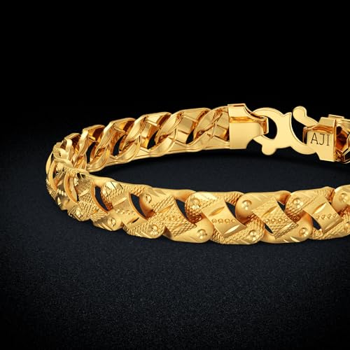 Image of Joyalukkas 22K (916) Purity Modest Opulence Gold Bracelet For Men