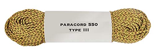 Image of 50ft 550 Cord Paracord Parachute Survival Cord (Brown Camo)