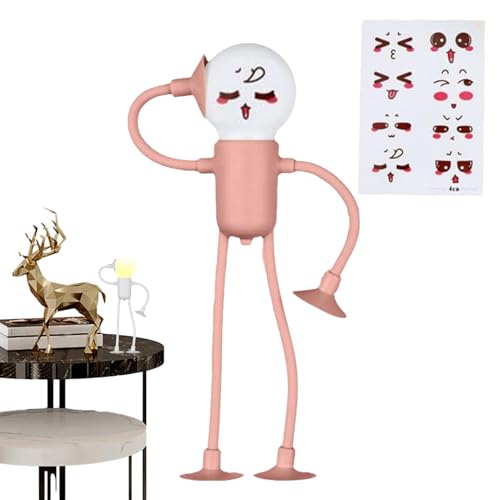 Bombilla de luz nocturna de hombre – Atleta divertido, luz de escritorio | Luz nocturna flexible de dibujos animados para decoración del hogar, bombilla ajustable flexible para niños y adultos