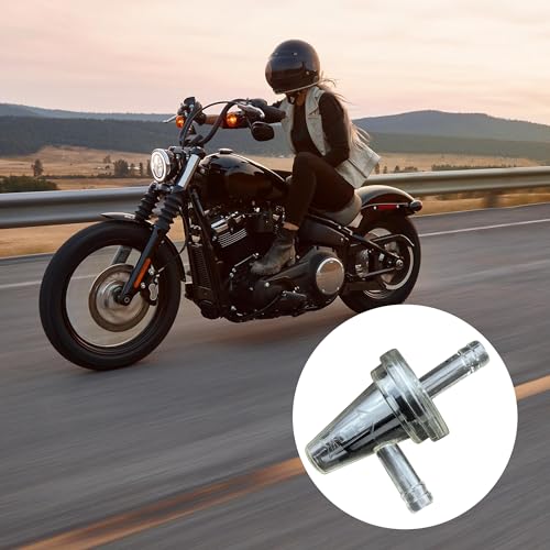 2 x Motorrad Snowmobile Benzinfilter Moped Benzinfilter Motorrad Clear Inline Gas Rechte Kraftstofffilter 1/4\ 6-7mm(60470101120)