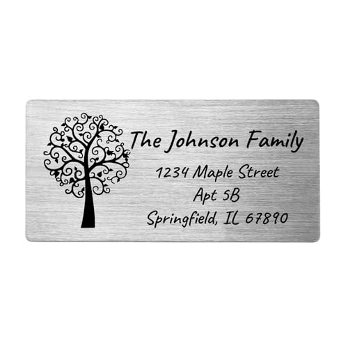 OTXIXTO Targhetta Personalizzata con Nome Targa Personalizzata per Scrivanie da Ufficio Porta Parete Trofeo Targhetta Citofono Esterno con Supporto Autoadesive (Argento, Angolo Arrotondato, 4 x 2)