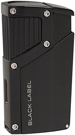 NEW BLACK LABEL BY LOTUS-THE CZAR QUAD TORCH CIGAR LIGHTER W/PUNCH-BLACK