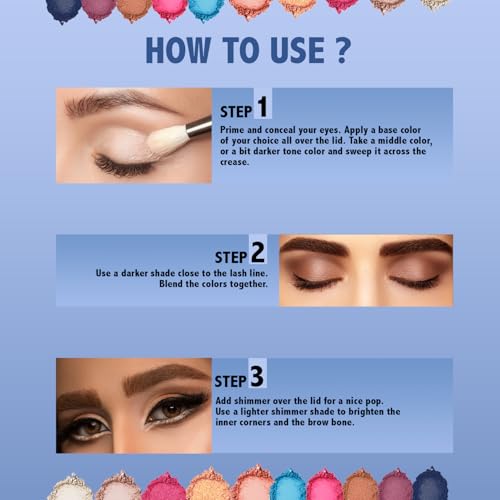 Image of Glam21 Muse Eyeshadow Palette | Highly Pigmented |20 Selected Shades| Highly Pigmented Matte& Shimmer | Long-Lasting, Crease-Free Formula Shades | Professional & Everyday Eye Makeup- 30gm| 02- Divine