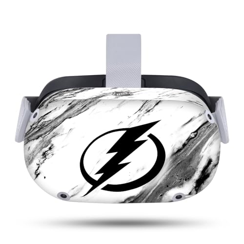 Head Case Designs Officially Licensed NHL Marble Tampa Bay Lightning Vinyl Sticker Skin Decal Cover Compatible with Meta Quest 2