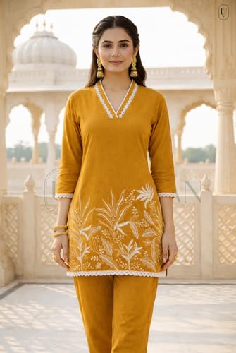 Image of SUNDARTA Women's Rayon Slub Kurta Set | Solid Straight Kurta with Pant | Elegant Ethnic Wear for Office, Casual & Festive Use