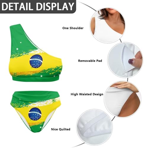Pugasmiru Biquíni feminino de cintura alta com aro e alças de amarrar na frente única para viagem de