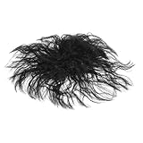 CALLARON Postizo de Cabello Rizado Natural con Clip 3 Piezas Color Negro sin Costuras Volumen para Mujer Uso Diario y Fiestas