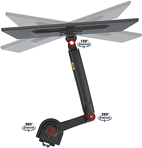 Gas Strut LED Monitor Desk Arm with Laptop Tray 360 Degree Swivel tilt (Long Arm) - Image 6
