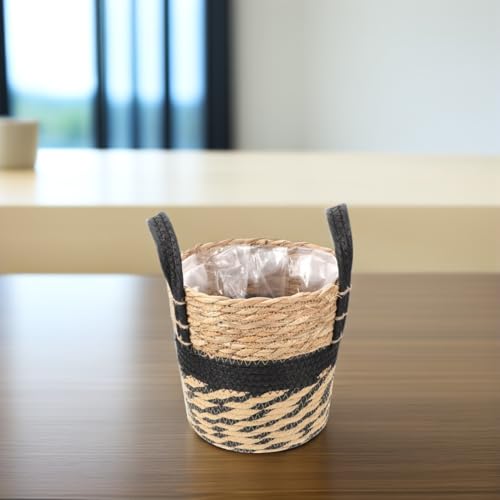 Panier à tissé jonc naturel cache-pot déco moderne intérieur extérieur