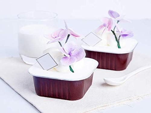 Miniatura 2 de KEISEN Cuadrado 3 35" Vasos desechables de papel de aluminio 100PK 5.1 fl oz 5.5oz para Muffins, cupcakes, hornear, hornear, utilidad, Ramekin