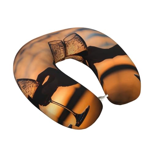 Almohada de espuma viscoelástica para viaje negro miniatura 2
