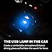 FALVFUN 4PCS USB LED Car Interior Atmosphere Lamp, Portable Plug-in Mini Vehicle Night Light, Automotive Trunk Ambient Lighting Decoration Kit, Universal for SUV Sedan Truck (Blue)