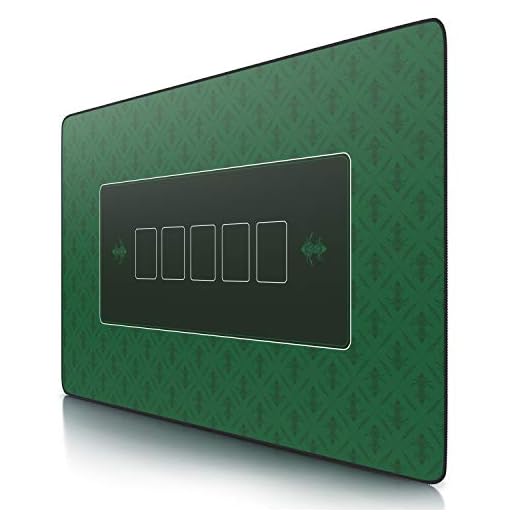 CSL-Computer tapete de Póker 100 x 60 cm - Profesional - Tamaño XXL - Parte Inferior revestida de Goma para un Agarre Estable - Lavable – Diseño de póker - Color Verde