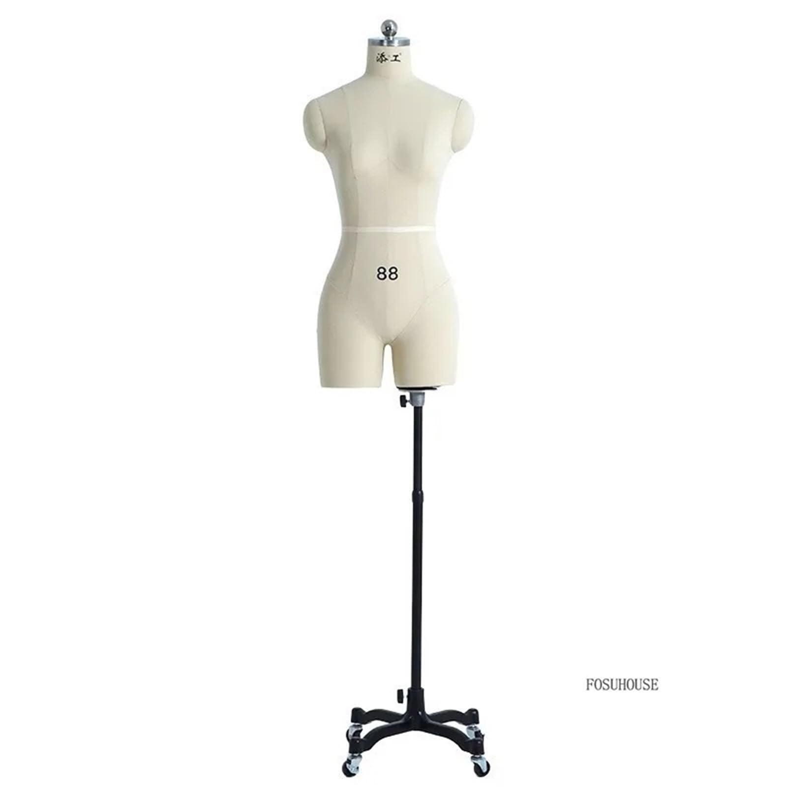 Schneiderpuppe Leinenbezug Körper weibliche Schaufensterpuppen mit Beinen for Kleidung Design Büste Nähen Schneider Schaufensterpuppe Kleid Display Stand Can Pin(84-Note Size)
