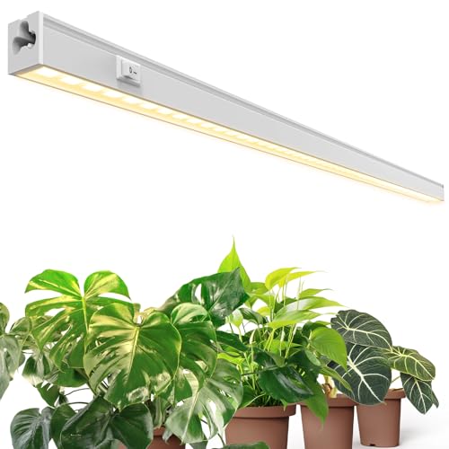 Barrina T5 Pro Led Grow Lights For Indoor Plants Full Spectrum, 2Ft 10W Plant Lights For Indoor Growing With Reflector Cup, Grow Light Lamp With Individual Switch, Yellow cover