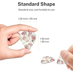Lot de 6 médiators en forme de rose avec feuilles pour guitare acoustique, guitare électrique, basse, ukulélé – fins… - Les Beatles, Paul McCartney, John Lennon, RIngo Starr, George Harrison Lot de 6 médiators en forme de rose avec feuilles pour guitare acoustique, guitare électrique, basse, ukulélé - fins… – Image 7