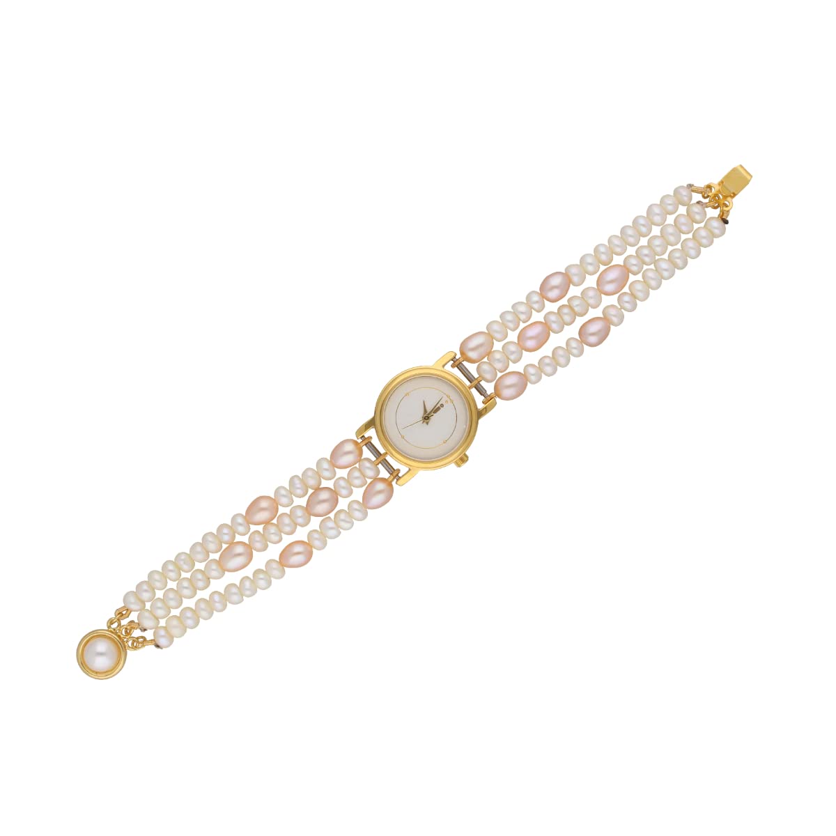 Sri Jagdamba Pearls Badarika 3 Lines Pearl Wrist Watch (B0B3JKBGSX) Amazon Price History, Amazon Price Tracker