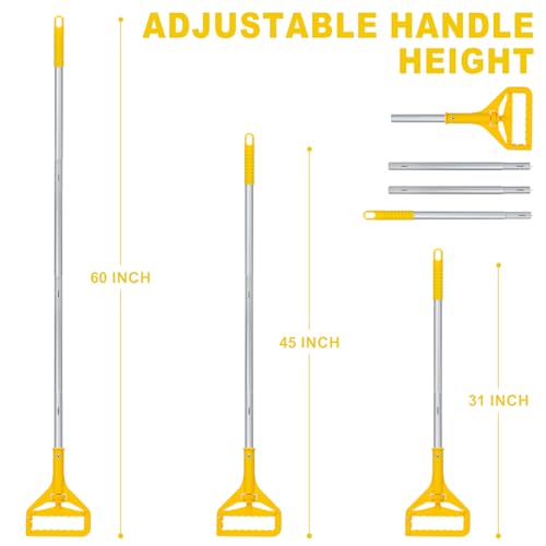 Image of KeFanta 2 Pack Commercial Mop Handle Heavy Duty,60 inch Side Gate Mop Stick