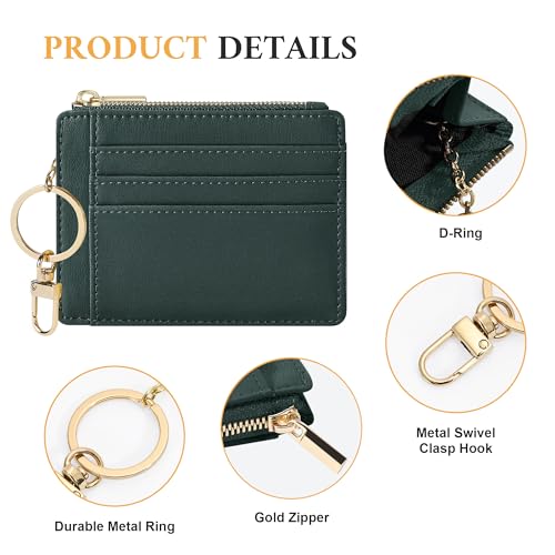 Image of Sodsay Card Case Slim Front Pocket Wallet for Women Credit Card Holder with Keychain | Slim, Front Pocket, Credit Card Holder, with Keychain