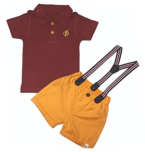 Image of BabyBoy Shorts Set with Suspender