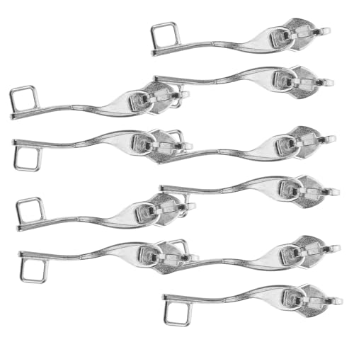 MUCKLILY 5Pairs Zipper Pull Replacement Metal Slider Zipper Heads for Luggage Backpacks and Jackets Durable Single Lock Hole Design Longlasting Zipper Repair