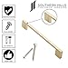 Southern Hills Brushed Brass Cabinet Handles - 5 Inch Screw Spacing - Satin Brass Drawer Pulls - Pack of 5 - Modern Kitchen Cabinet Hardware SH3229-128-BRS-5