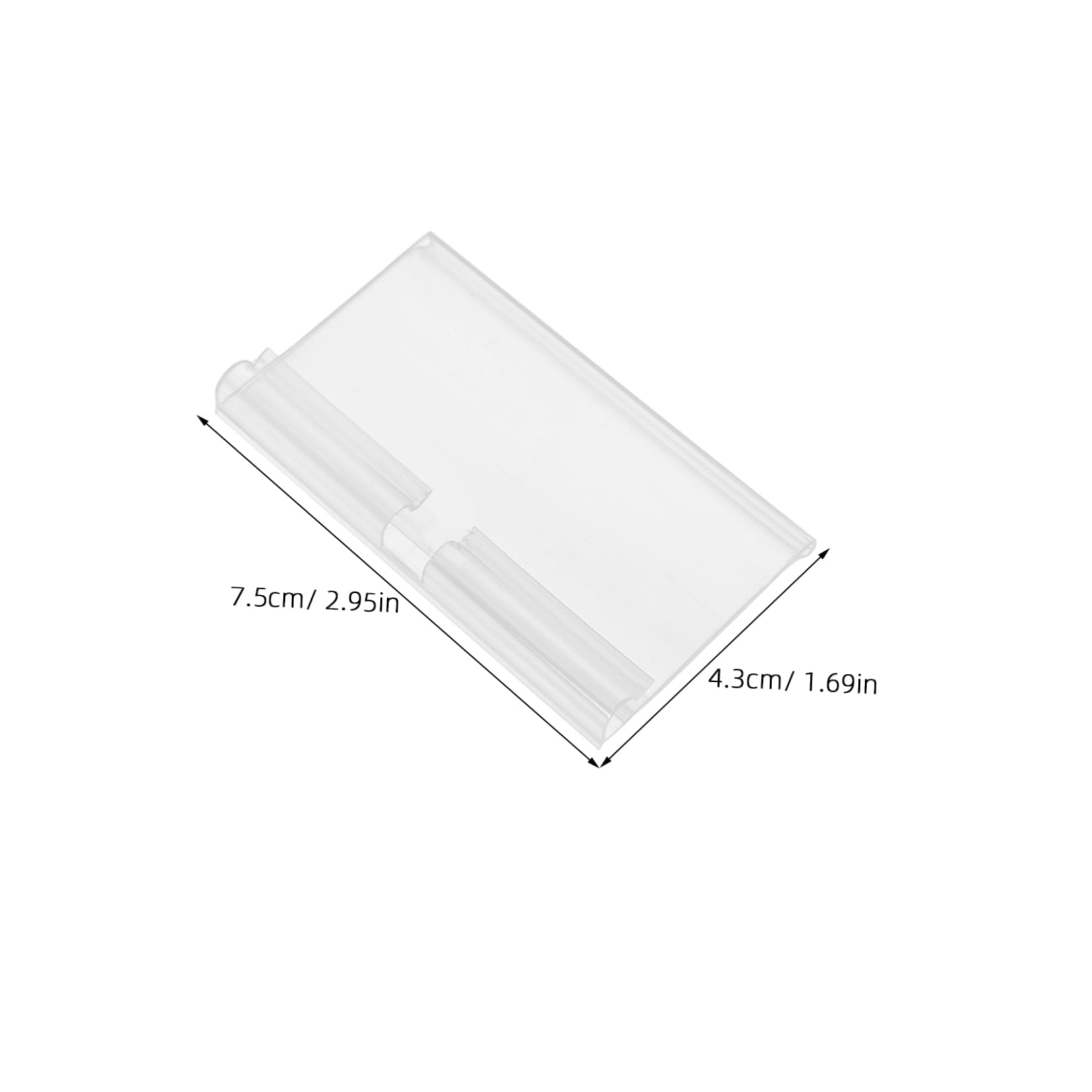 Veemoon Efficient Display Stand 50pcs Plastic Rack Labels Clips Shelf Tag Holders 7.5x4.2cm for Supermarket