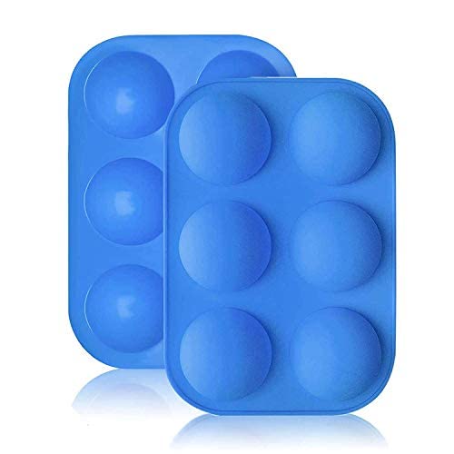 AL ATASH Silicon 6 Cavity Semi Sphere Silicone Mold, Silicone Molds for Baking, Mould for Homemade Caramel, Hard Candy, Chocolate, Keto Fat Bombs, Gummy, Peanut Butter Fudge Multicolor (Pack of 1)