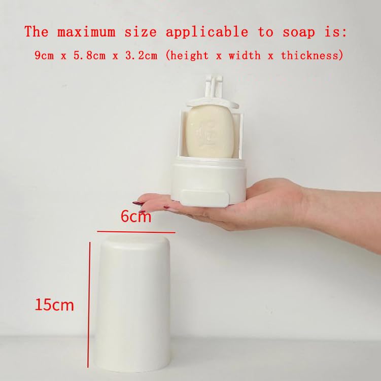 Jaboneras Jabonera Ducha Sin Taladro Molino De Jabón Bandeja Jabones Ducha Jabonera Baño Pared Dispensador De Jabon Espuma Y Jabón Seco para La Familia