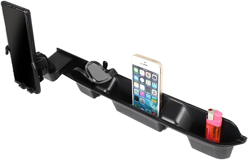 PIUGILH Aluminum Alloy Car Center Console Mobile Phone Holder for Land Rover Defender 90 110 2020-2022 with Glove Box Dash Storage Organizer Car Accessories