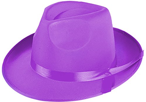 BlockBuster Costumes Adults 1920s Gangster Purple Fabric Fedora Hat Costume Accessory