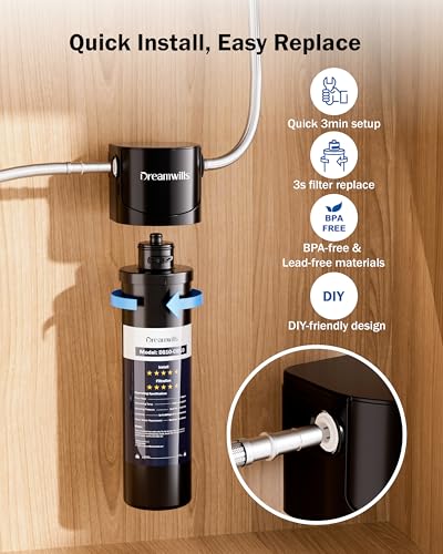 Dreamwills DS10 Under Sink Water Filter System, 1.3 GPM High Flow, 1 Year - Image 3