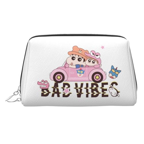化粧ポーチ クレヨンしんちゃん レディース メイクポーチ 化粧バッグ メンズ トラベルポーチ レザー 小物入れ かわいい おしゃれ 可愛い 化粧品収納 大容量 防水 多機能 旅行 持ち運び便利