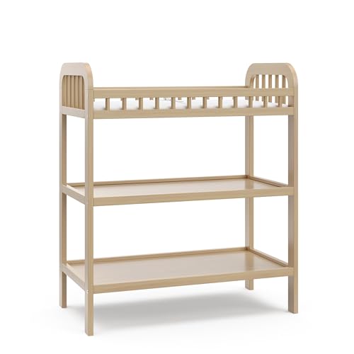 Storkcraft Pasadena Changing Table with Water-Resistant Changing Pad (Driftwood) - GREENGUARD Gold...