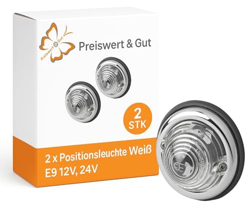 2x LED Blink-Positionsleuchte E9 – 12V/24V Für Anhänger, LKW, Traktor & Co.