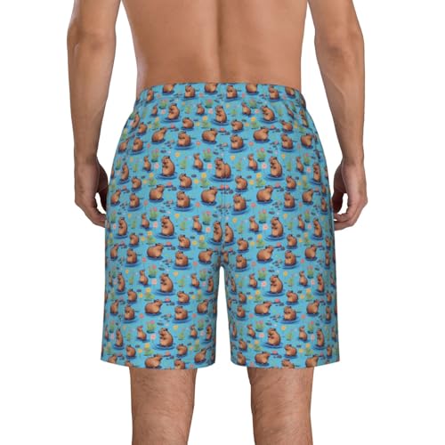 Guinea Pig Illustration Print Stylish Beach Shorts Swim Trunks Lightweight Breathable Summer Outdoor Activities3