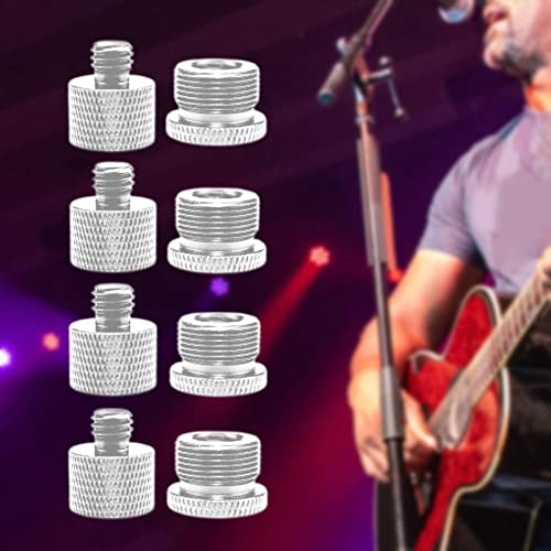 Conjunto de adaptadores de suporte de microfone 8x, adaptadores de rosca 5/8 fêmea para 3/8 e 3/8 fê