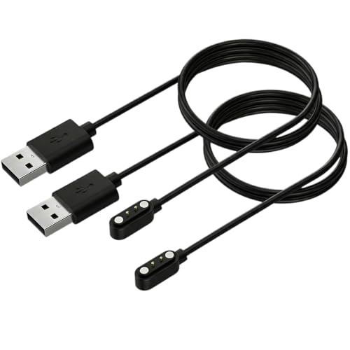 BlikWyt Zestaw 2 magnetycznych ładowarek do paska zdrowia Hume, 2-pinowy kabel USB do ładowania, 60 cm, zapasowa ładowarka do smartwatcha, monitor fitness, połączenie magnetyczne