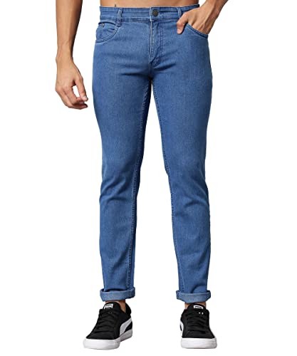 Image of STUDIO NEXX Men's Regular Fit Jeans|Stretchable Mid Rise Denim |Contrast Detailed Stitch