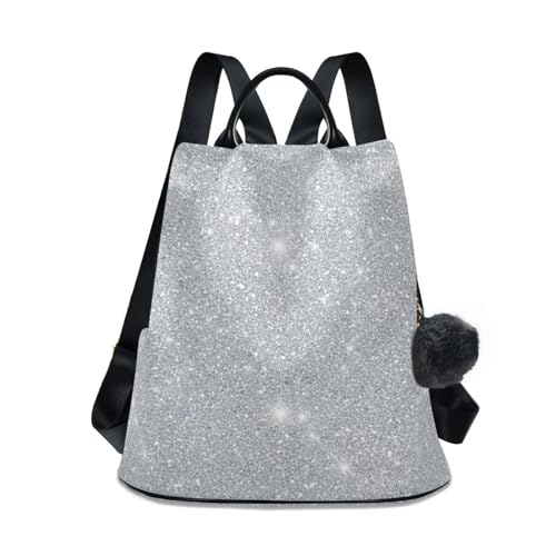 Mochila antirrobo de mujer en color plata con diseño seguro y funcional
