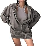 kapuzenjacke herren xl Eigenschaft: Kapuzenpullover Damen Oversize Vintage Hoodie mit Reißverschluss, casual Pullover langarm Sweatshirt mit Kapuze, Sweatjacke darf in keinem Kleiderschrank fehlen.