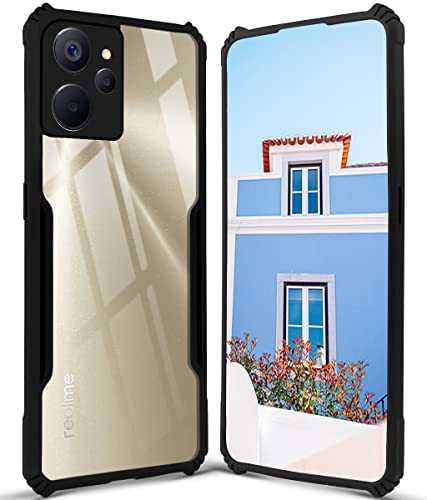 Image of Jkobi Back Cover Case for Realme 9i 5G (Shockproof with Polycarbonate Clear Panel | Professional Black)
