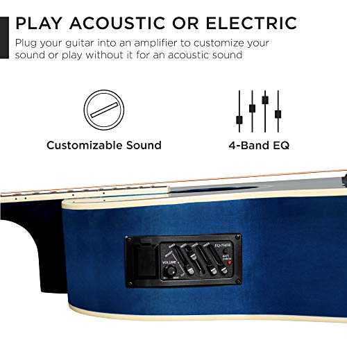 Best Choice Products SKY5496 Beginner Acoustic Electric Guitar Starter Set 41In W/All Wood Cutaway Design thumb #3
